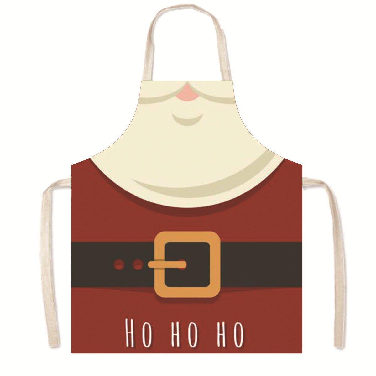 Cross - border new product Christmas apron merry Christmas holiday anti - fouling smock parent - child neck apron - Coscosmos