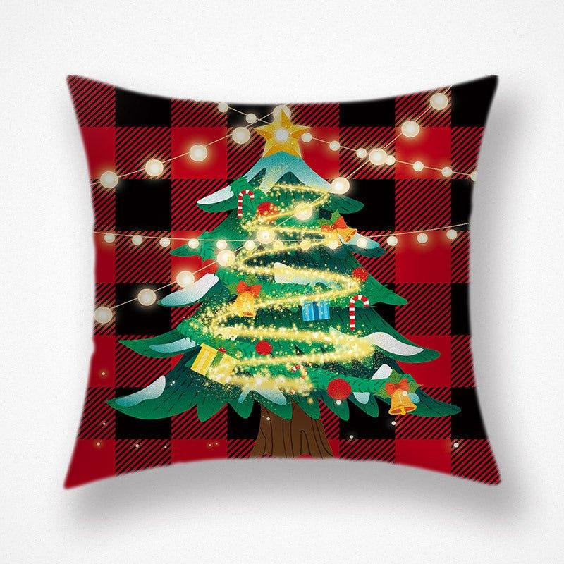 Cross - border supply, Nordic simple style Falai velvet throw pillow, New Year's Christmas decorative pillow cushion festive waist pillowcase - Coscosmos