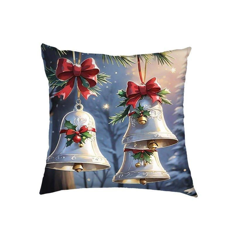 Cross - border US Christmas pillow cover Santa Claus, Elk holiday decoration pillow sofa bedside cushion - Coscosmos