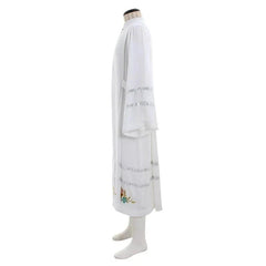 Custom Medieval Clergy Robe - White Cassock Cosplay Costume with Embroidery | Coscomos Medieval Series - Coscosmos