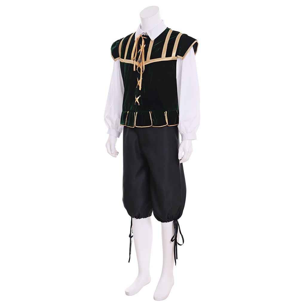 Custom Men's Medieval Costume - Vintage Shirt, Vest, and Pants for Halloween & Parties | Coscomos Cosplay Series - Coscosmos