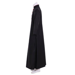 Custom Roman Black Clergy Cassock Costume | Medieval Clergy Robe Cosplay for Adults - Coscosmos