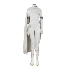 Queen Amidala Padmé Cosplay White Battle Outfit with Cloak - Comic Con & Halloween Costume