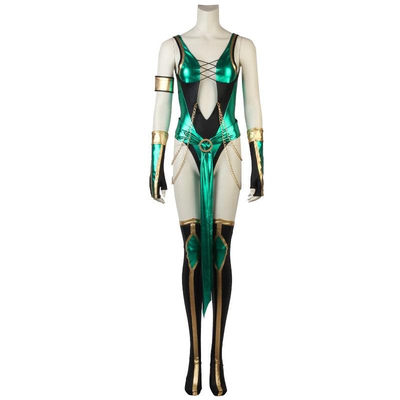 Mortal Kombat X Jade Cosplay Costume - Sexy Blue Battle Tights for Women