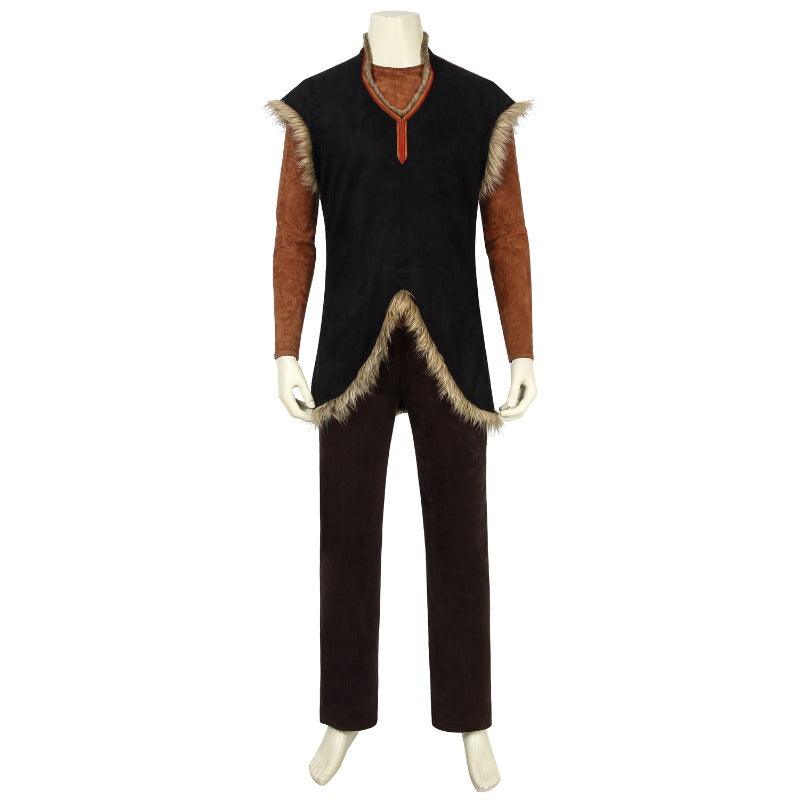 Frozen 2 Kristoff Men's Cosplay Costume Halloween Outfit with Accessories