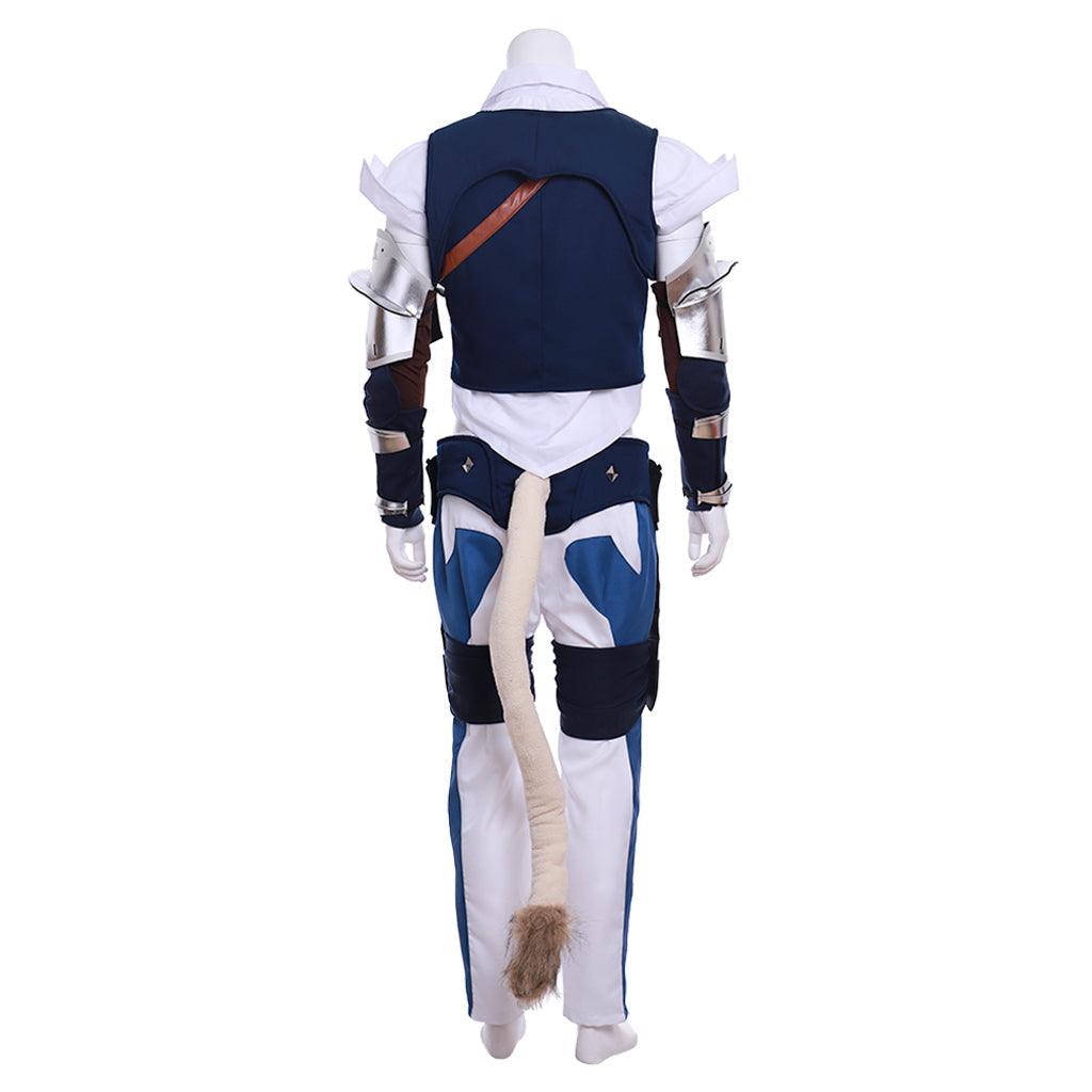 Final Fantasy XIV Miqo'te Male Cosplay Halloween Party Costume Suit