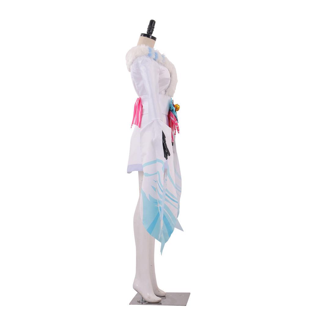 LOL Spirit Blossom Ahri Super Transform Cosplay Costume Adult Custom-Made White Suit Dress