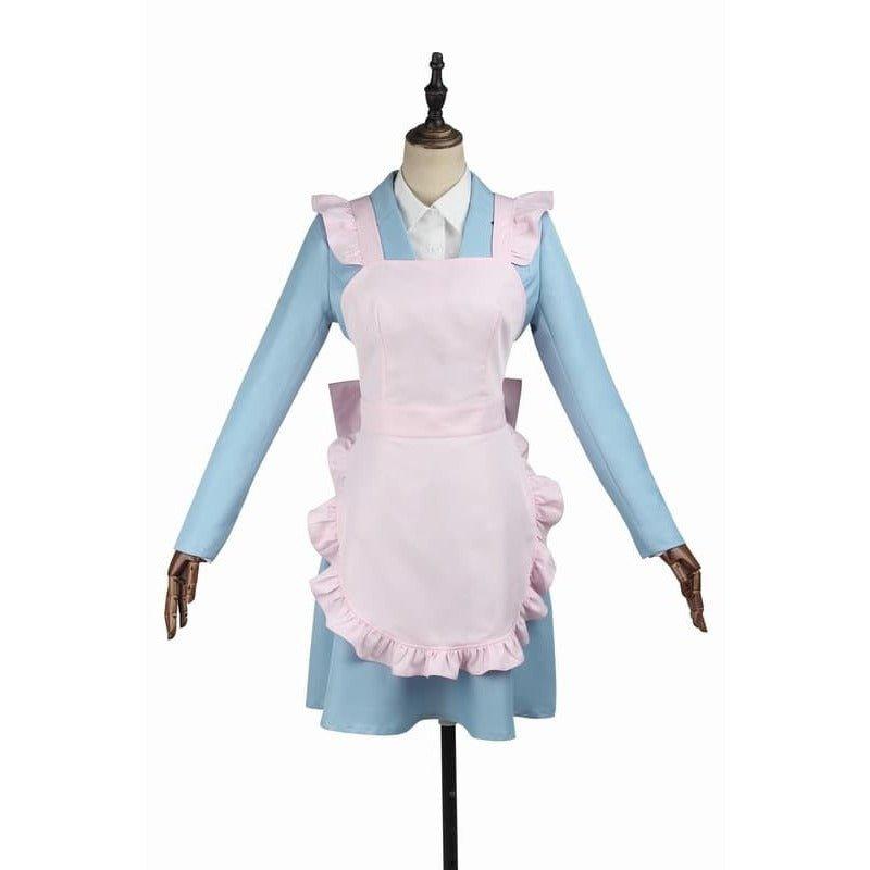 Danganronpa 3 Yukizome Chisa Cosplay Costume - Maid Teacher Uniform with Coat, Shirt, Apron - Coscosmos