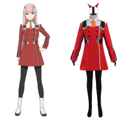 DARLING in the FRANXX Zero Two Code:002 Uniform Dress Cosplay Costume Red - Coscosmos