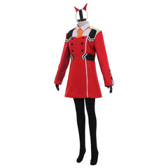 DARLING in the FRANXX Zero Two Code:002 Uniform Dress Cosplay Costume Red - Coscosmos