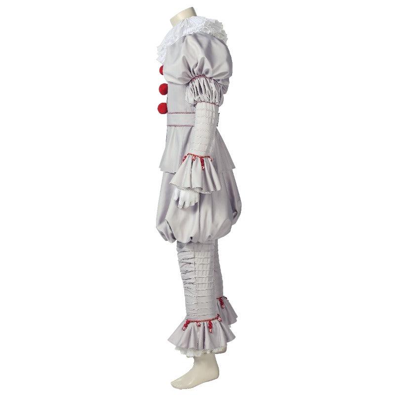 The Dancing Clown Joker Cosplay Costume with White Scarf and Accessories - Halloween Outfit