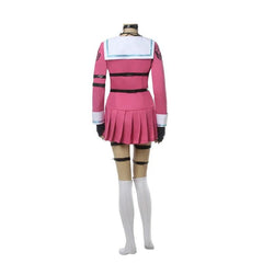 Game Danganronpa Miu Iruma Cosplay Costume Women Pink School Uniform Halloween Top Skirt Bow Full Set