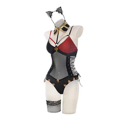 Dehya Bunny Girl Costume New Original Genshin Impact Dehya Bunny Suit Sexy Lace - up Design Women Jumpsuit Full Set - Coscosmos