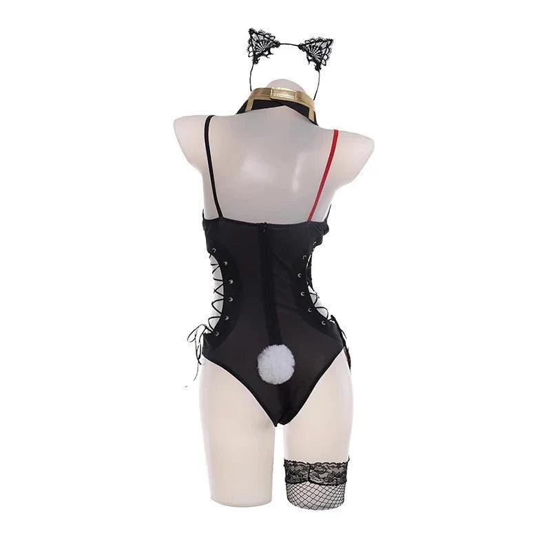 Dehya Bunny Girl Costume New Original Genshin Impact Dehya Bunny Suit Sexy Lace - up Design Women Jumpsuit Full Set - Coscosmos