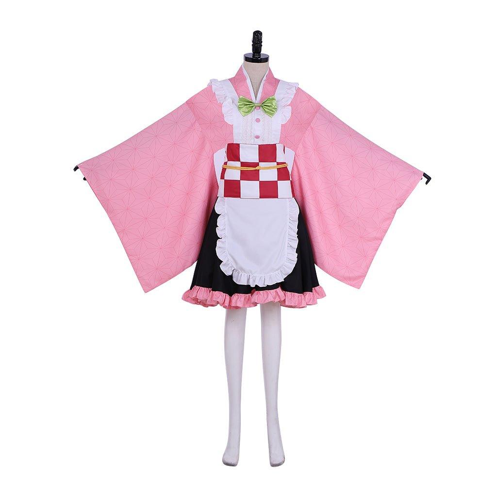 Demon Slayer Kamado Nezuko Maid Cosplay Costume | Anime - Inspired Fancy Dress - Coscosmos