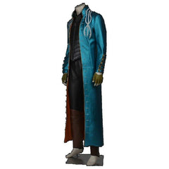 Devil May Cry 3 Vergil Cosplay Leather Trench Coat Halloween Carnival Outfit - Coscosmos