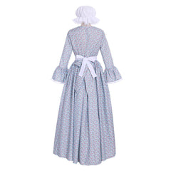 Victorian Pioneer Pilgrim Wench Rural Floral Prairie Dress Women Countryside Colonial Dress Lolita Dress