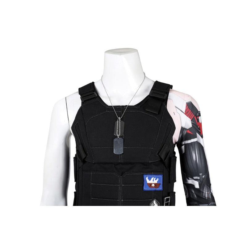 Johnny Silverhand Cosplay Costume 2077 Vest Sleeveless Halloween Party Outfit