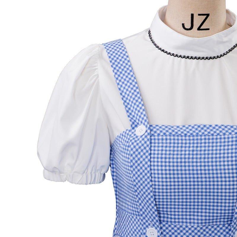 Dorothy Costume for Women - Blue Gingham Two - Piece Cosplay Outfit - Coscosmos