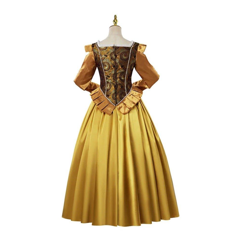 Duchess Anna Henrietta Cosplay Costume | Victorian Golden Court Gown | Custom Made Halloween Dress - Coscosmos