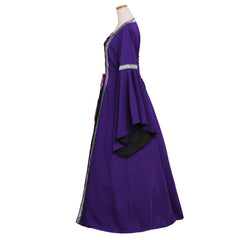 Purple Fancy Dress Gothic Medieval Victorian Dress Ball Gown Long Trumpet Sleeve Dress Costume Cosplay for Carnival Party