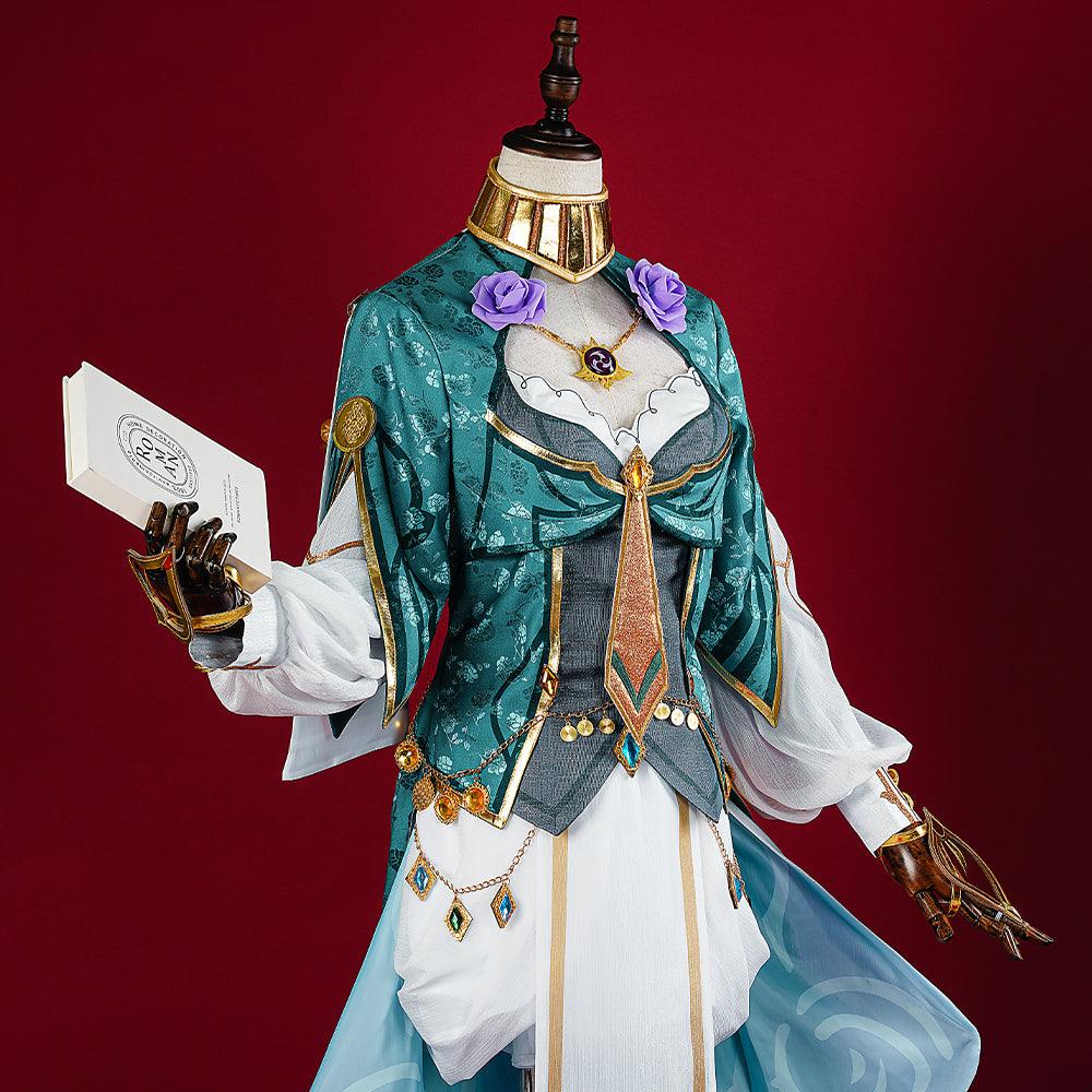 Genshin Impact Lisa Yae Hidden Bloom Cosplay Costume - Elegant Anime-Inspired Outfit for Women