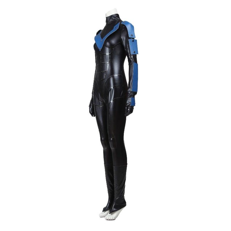 Game Bat Arkham City Clothes Cosplay Costume Dick Grayson Role-playing Bodysuit Halloween Carnival Outfit With Shoe Covers