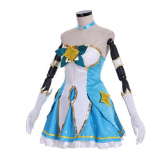 LOL Soraka Cosplay Costume – Guardian New Skin Sexy Blue Tube Dress Suit for Women & Girls