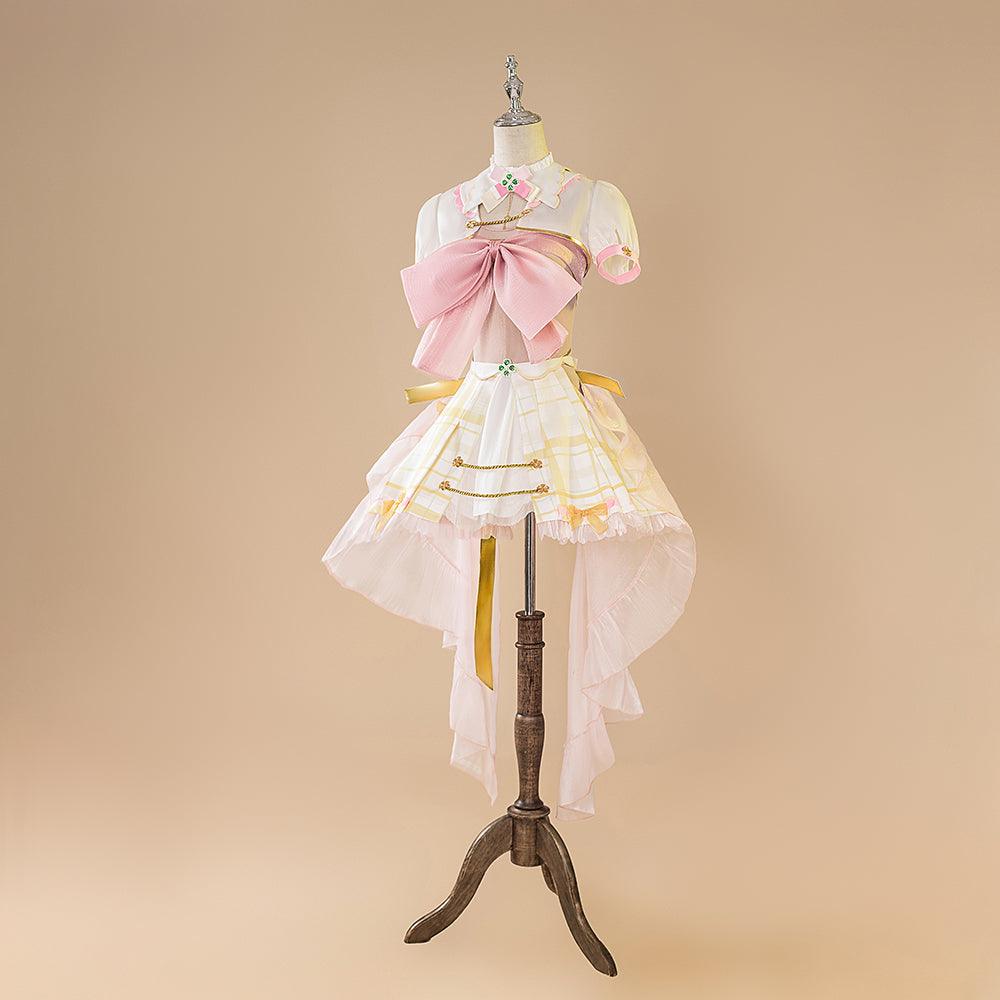 VTuber Ace Taffy Cosplay Costume - Pink Dress Set for Virtual Idol Fans