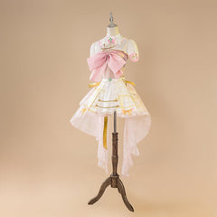 VTuber Ace Taffy Cosplay Costume - Pink Dress Set for Virtual Idol Fans