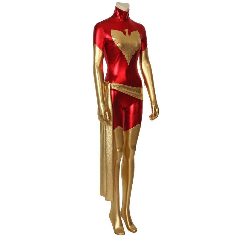 Women X Phoenix Jean Grey Superhero Cosplay Bodysuit Costume for Halloween & Comic Con