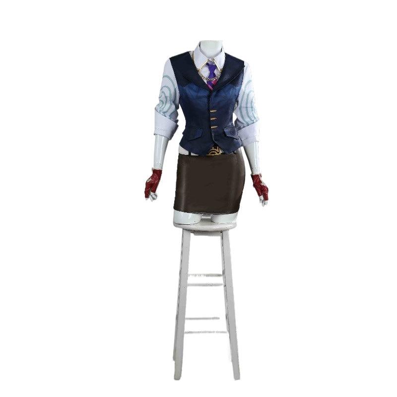 Valorant Cosplay Costume Women’s Uniform Shirt Vest Skirt Set - Halloween Party Suit