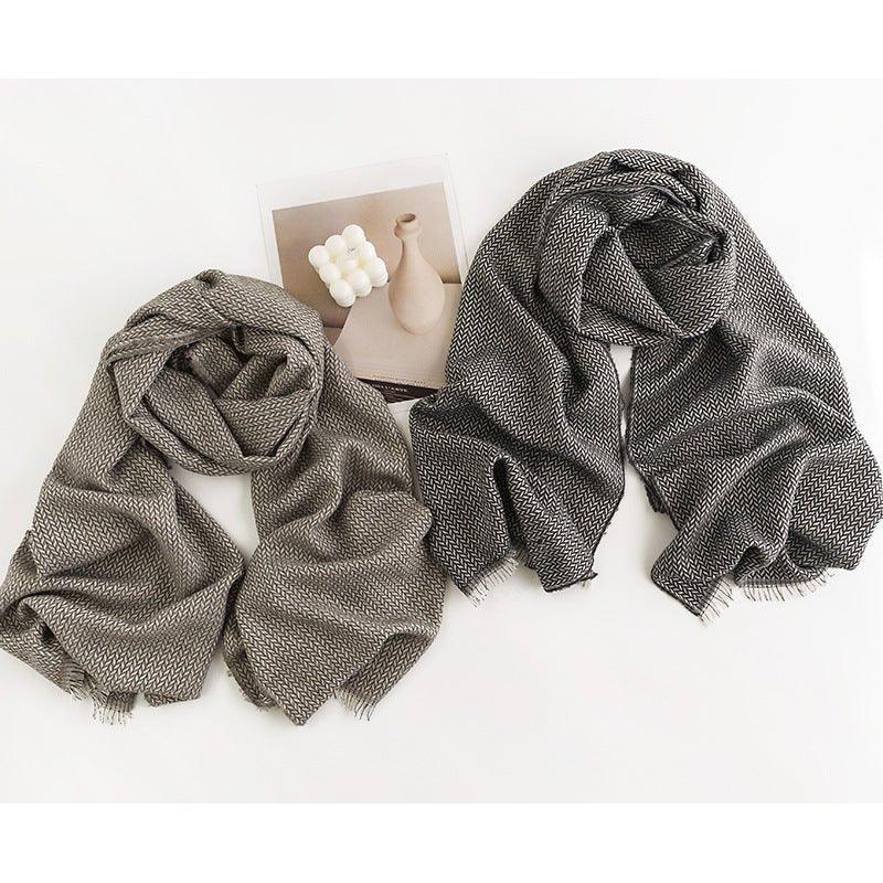 Elegant Cashmere - like Scarf | Women’s Chic Winter Shawl | Cozy Warm Blanket Scarf for Fall & Winter Holidays - Coscosmos