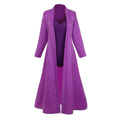 Elegant Long Purple Robe with Fitted Jumpsuit - Inspired Anime Cosplay Costume - Coscosmos