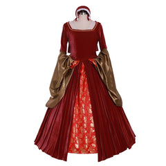 Elizabeth Tudor Anne Boleyn Red Dress Costume | The Other Boleyn Girl Cosplay Gown | Tudor Series - Coscosmos