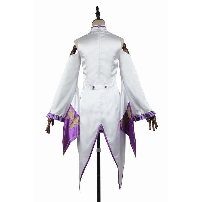 Emilia Cosplay Costume - Re:Zero Kara Hajimeru Isekai Seikatsu Anime Dress with Headdress for Halloween Party - Coscosmos