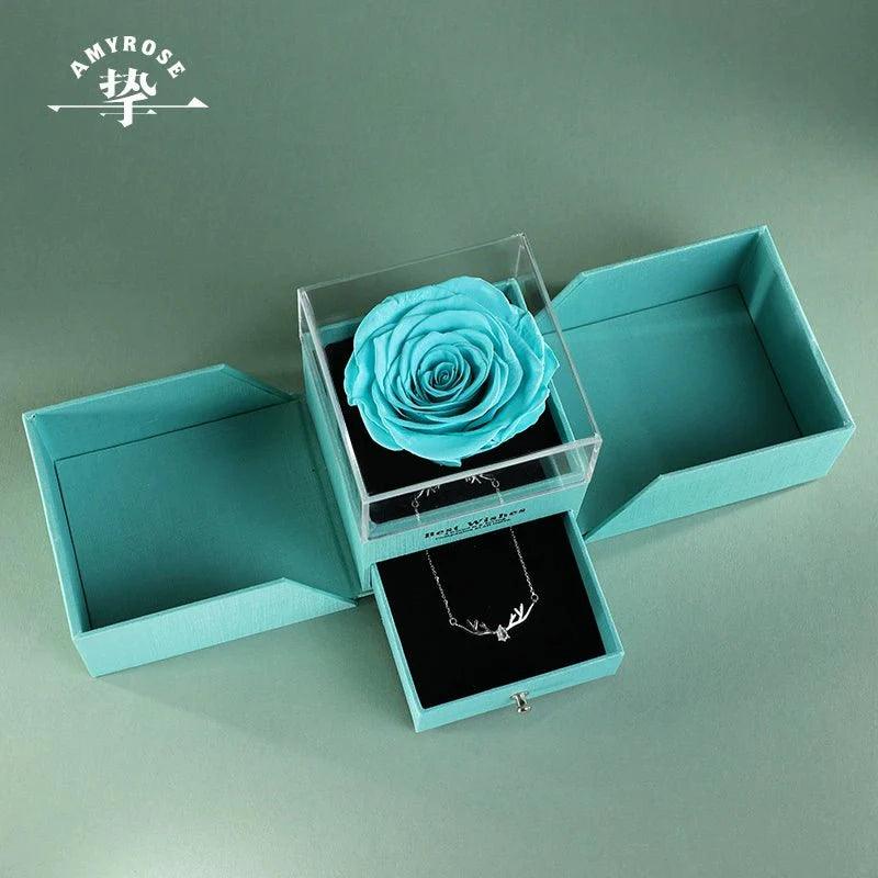 Eternal Bloom Gift Box with Roses and Carnations – Perfect for Birthday, Romantic Occasions - Coscosmos