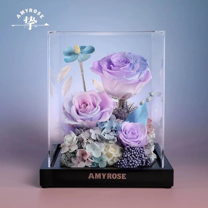 Eternal Preserved Rose Bouquet - Wedding Gift, Creative Décor, Christmas Birthday Gift Box for Girlfriend - Coscosmos