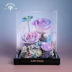 Eternal Preserved Rose Bouquet - Wedding Gift, Creative Décor, Christmas Birthday Gift Box for Girlfriend - Coscosmos