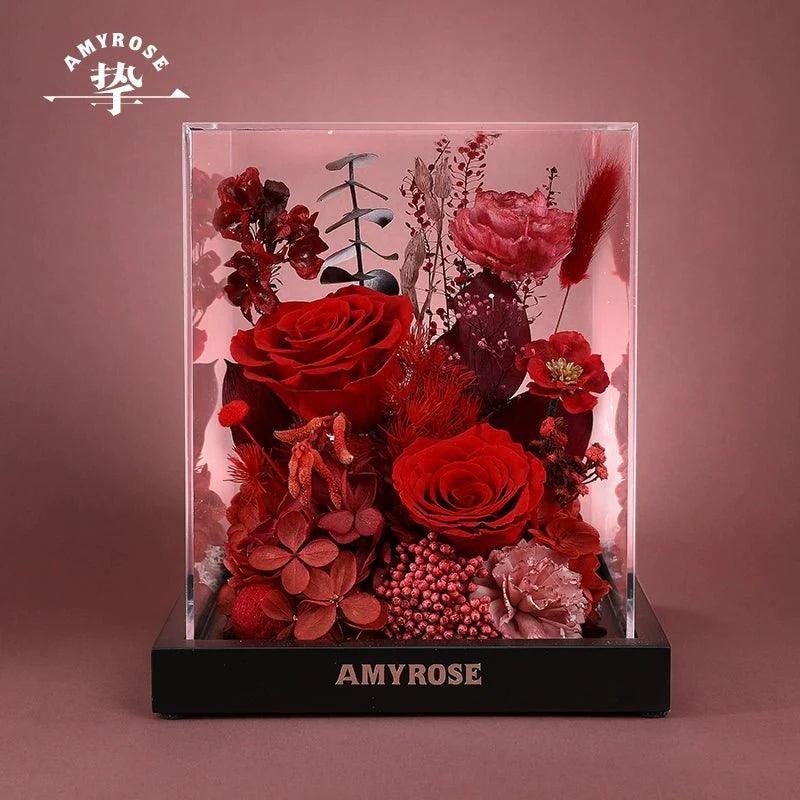 Eternal Preserved Rose Bouquet - Wedding Gift, Creative Décor, Christmas Birthday Gift Box for Girlfriend - Coscosmos