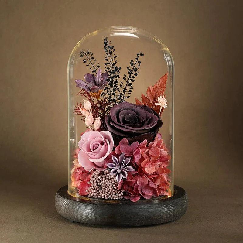 Eternal Rose Glass Dome Gift Box - Romantic Preserved Flower for Special Occasions - Coscosmos