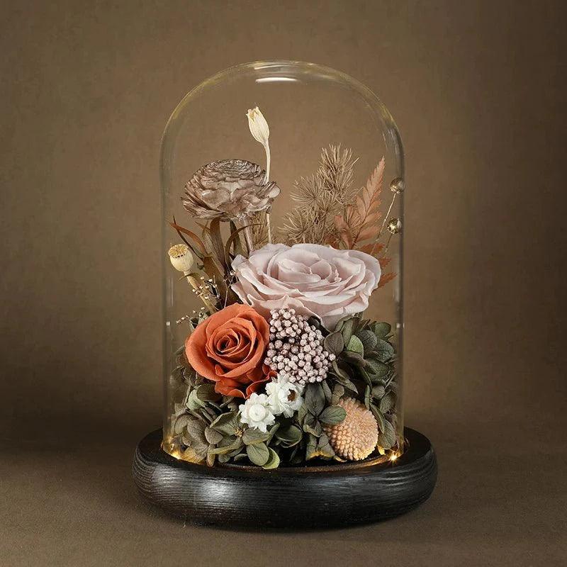 Eternal Rose Glass Dome Gift Box - Romantic Preserved Flower for Special Occasions - Coscosmos