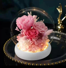 Eternal Rose Glass Dome Ornament - Perfect Gift for Teachers, Friends, Mom, or Loved Ones - Coscosmos