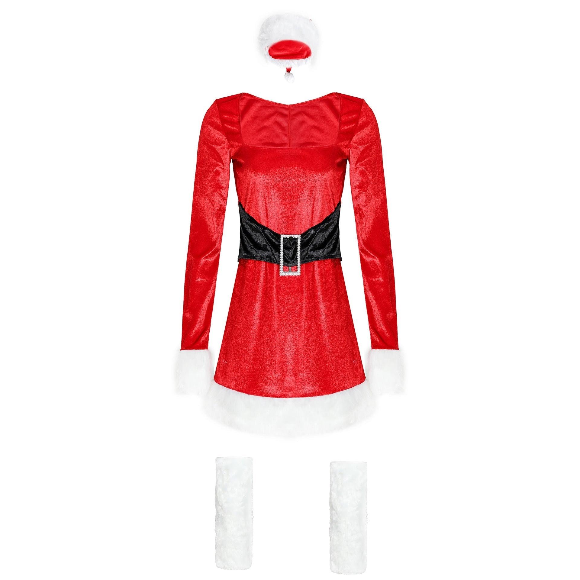 European beautiful women's long - sleeved sexy Christmas clothing, Christmas clothing, New Year's Eve stage performance Christmas clothing - Coscosmos