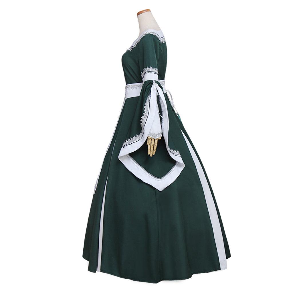 Halloween Costume for Women Cosplay Medieval Palace Princess Green Dress Renaissance Victorian Women Costume Cosplay Clothing