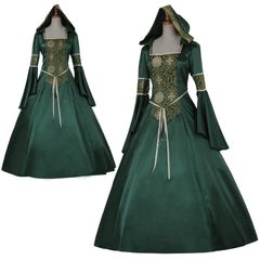 Medieval Noble Ball Gowns Adult Ladies Victorian Dresses Gothic Evening Dresses Green Vampire Dresses