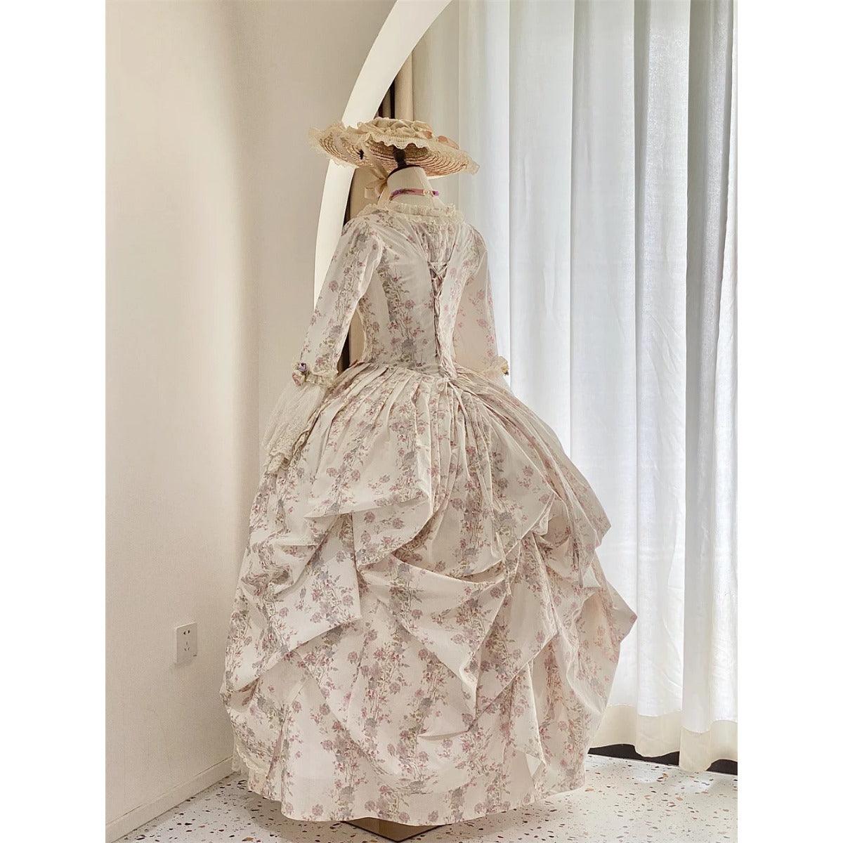 Robe A La Francaise Rococo Dress 18th Century Victorian Lady Royal Court Queen Marie Antoinette Costume Duchess Dress Ball Gown