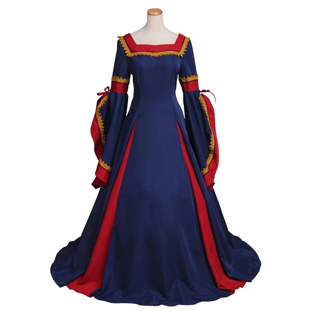 Women's Spring Medieval Dress Costume - Custom Made Vintage Victorian Renaissance Cosplay Gown for Carnival Party