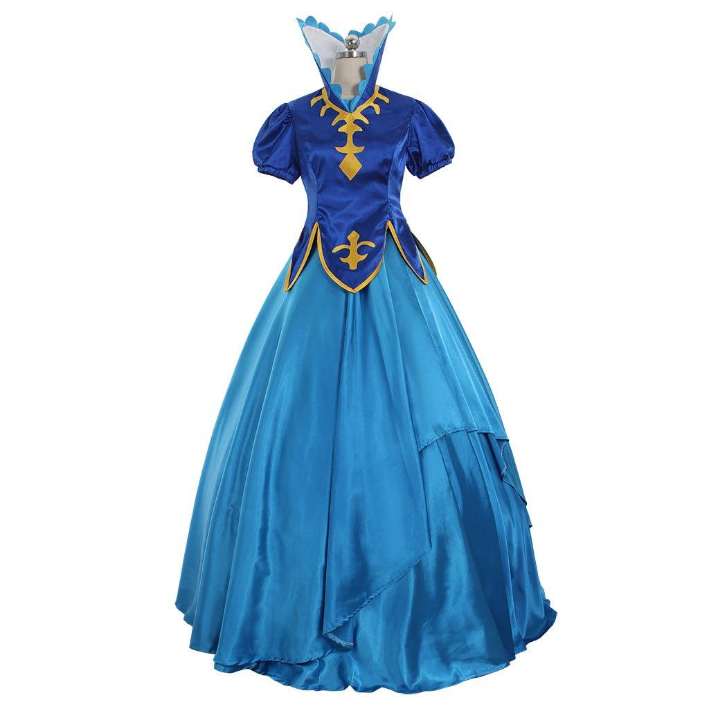 Fairy Tail Juvia Lockser Cosplay Costume - Blue Lolita Party Dress - Coscosmos