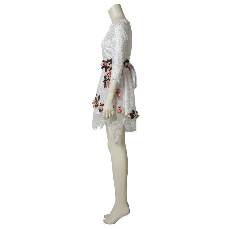 Faith Seed Cosplay Dress - Inside Eden's Gate Floral White Costume for Women - Coscosmos